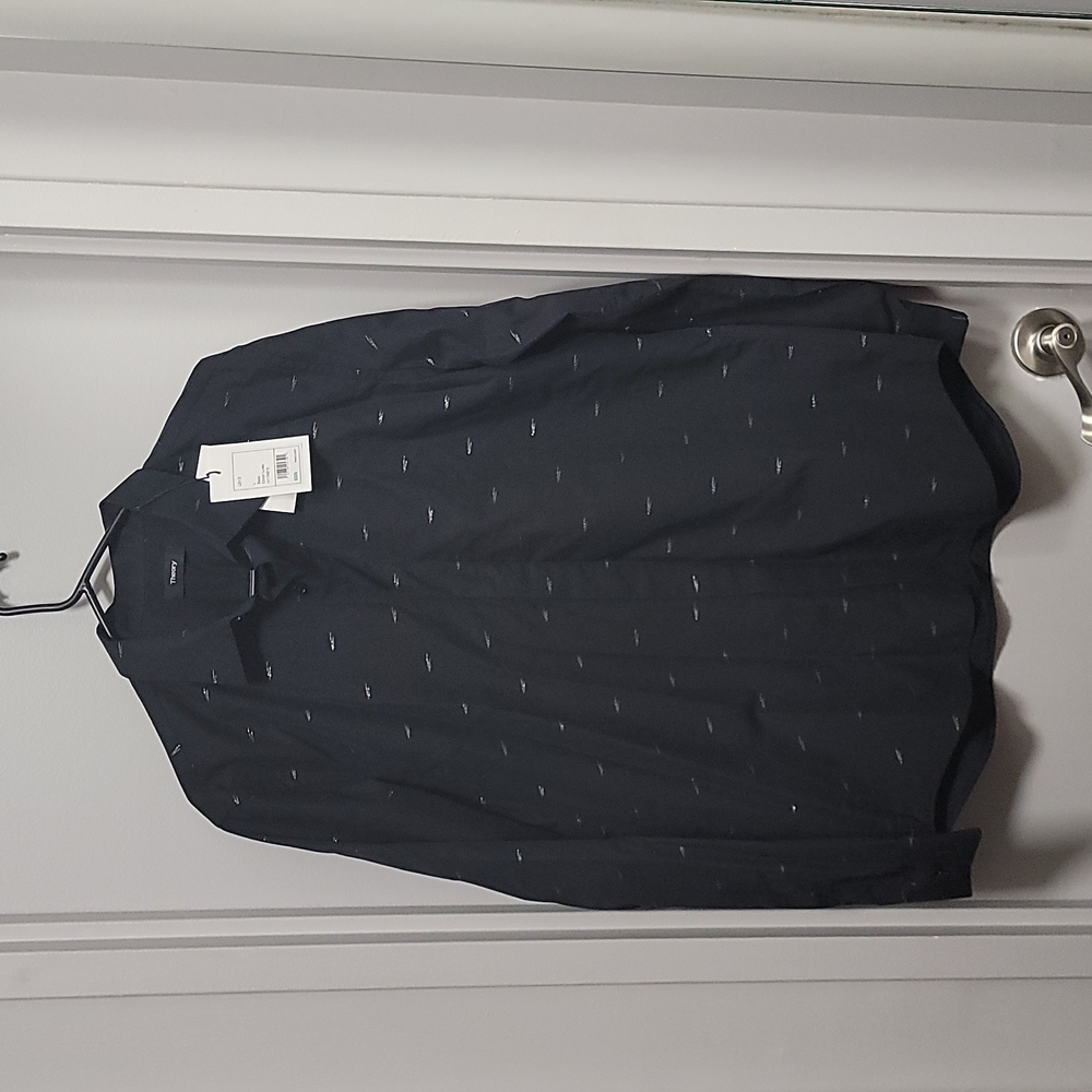 Theory mens "large" black button down dress shirt